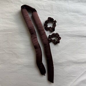 Chocolate Brown Silk Heatless Curler NEW